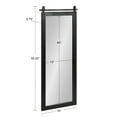 thumbnail image 5 of Kate and Laurel Cates Farmhouse Wood Framed Panel Wall Mirror, 18 x 50, Black, Decorative Rustic Barn Door Inspired Wall Mirror Decor With Full Length Size, 5 of 7