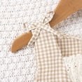 thumbnail image 6 of Little Girls Summer Plaid Dress Sleeveless Ruffle Aline Dress Lace Trim Casual Cute Toddler Clothes Khaki, 4 Years, 6 of 7