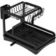 thumbnail image 1 of Estante de secado de platos para encimera de cocina, juego de escurridor de 2 niveles con estante para cuencos de doble capa, estante para tazas Hy, 1 of 5
