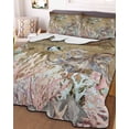 thumbnail image 3 of Quilts Twin-XL Size Bedding Set, Brown Turtle Coastal Lightweight Quilted Comforter, Vintage Nautical Summer Beach Coral Octopus Soft Bedspread Coverlet with Pillow Covers for All Season, 68" x 98", 3 of 7
