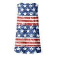 thumbnail image 4 of Wang6 Womens Independence Day Tank Tops Summer 4th of July Sleeveless Tops Causal Patriotic USA Flag V Neck Graphic Tee Shirts 0430liBlue S, 4 of 7