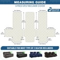 thumbnail image 3 of TAOCOCO Non-Slip Waterproof Recliner Sofa Covers, Washable Split Sofa Slipcovers for Reclining 3 Seater Couch, Recliner Sofa Cover with Side with Pockets Home Furniture Protectors,Light Gray, 3 of 9