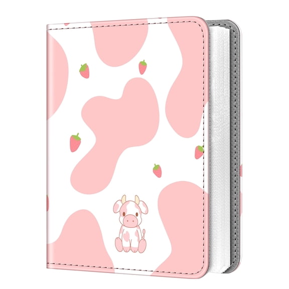 Fintie Small Photo Album for 2x3-Inch Film, 104 Pockets for Fujifilm Instax Mini 12/11/99/40/7 /EVO Instant Camera/Instax mini LiPlay/Mini Link 2 Printer/Polaroid Hi-Print, Strawberry Cow