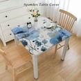 thumbnail image 2 of nygtbtfer Fitted Tablecloth Elastic Edged Table Cover,Watercolor Spring Flower Leaves Wipeable Table Cloths for Kitchen Dining Party Fit up  Tables,Floral on Retro Postcard, 2 of 7