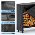 thumbnail image 4 of Bingirl 8FT Firewood Log Rack with Zipper Cover, 4500lbs Capacity, Black Waterproof Oxford, 4 of 7