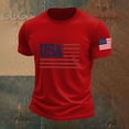 thumbnail image 2 of Kladzum 4th Of July Men's T-Shirts Short Sleeve Crew Neck Fashion Graphic Tees Breath Comfy Summer Outdoor Workout Shirts M-3XL, 2 of 6