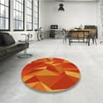 thumbnail image 3 of Ahgly Company Indoor Rectangle Patterned Neon Orange Area Rugs, 2' x 5', 3 of 6