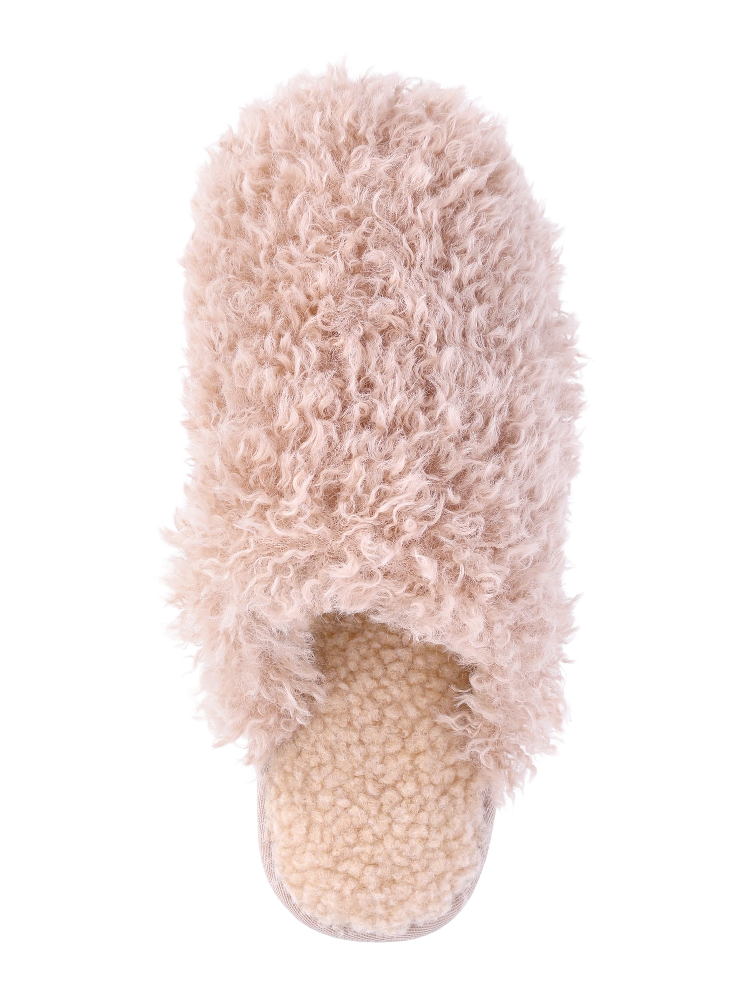 No Boundaries Women's Fuzzy Platform Slippers