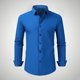 thumbnail image 1 of Blusa y camisa de manga larga con cuello vuelto para hombre, estilo informal, a la moda, con botones y solapa, transpirable, de poliéster, 1 of 5