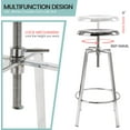 thumbnail image 6 of Brage Living Atlas  Bar Stools Set of 2, Adjustable Swivel Four Legged Round Metal Barstools, Backless Counter Height Bar Chairs for Kitchen Dining (Chrome), 6 of 19