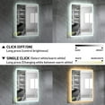 thumbnail image 5 of Walsport 35"x27" Anti-Fog Mirror Bathroom LED Smart Touch Makeup Vanity Mirror Dimmable, 5 of 7