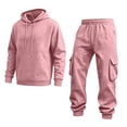 thumbnail image 5 of Nugftut Mens Outfits 2 Piece Hoodie and Cargo Pants Set Sweatsuit with Pockets Casual Outfits, 5 of 9