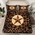 thumbnail image 2 of Manfei Retro Texas Star 4pcs Bed Sheets for Female Men,Animal Leopard Print King Sheets,Vintage Aesthetics Super Cozy Sheet Set,Luxury Bedroom Decor, 2 of 7