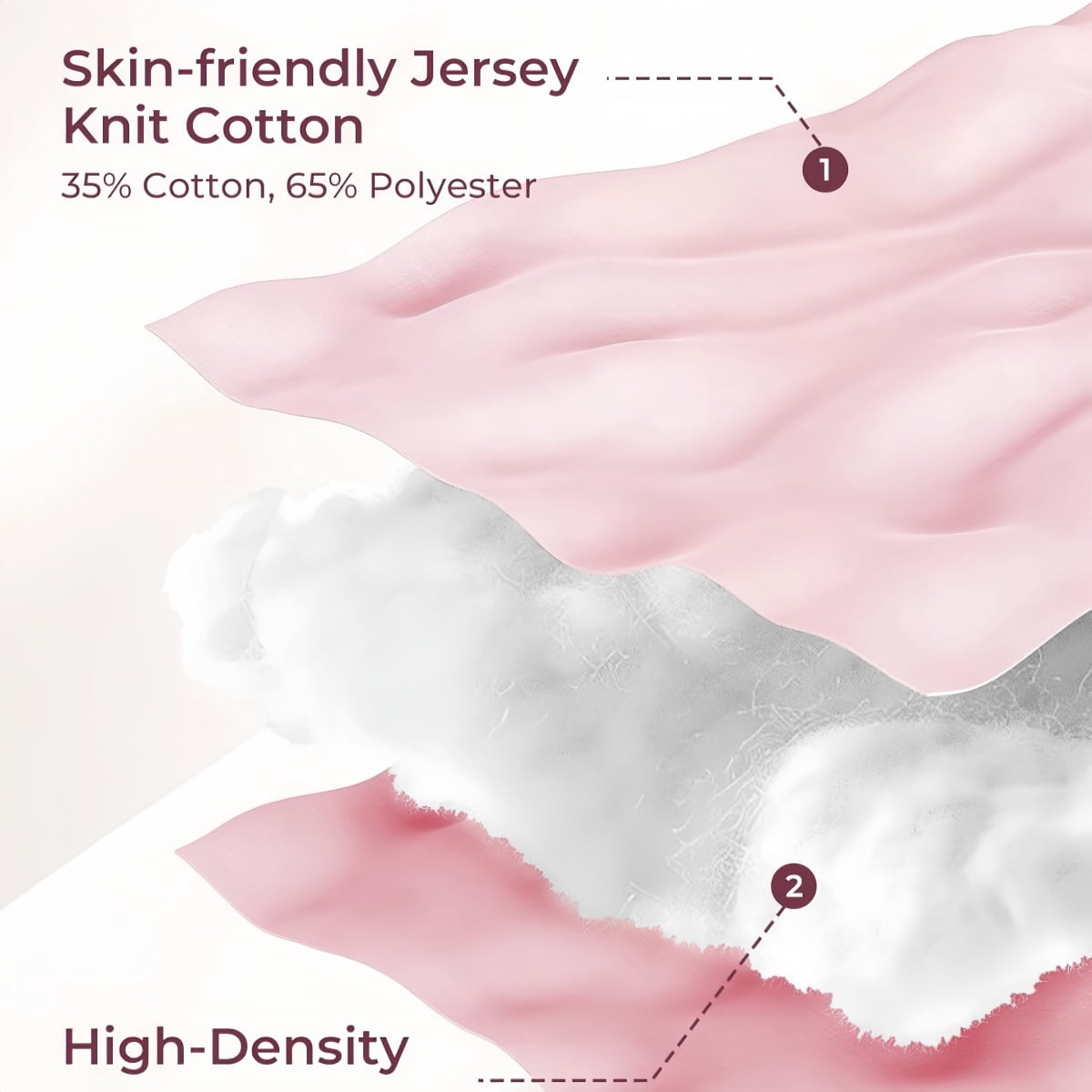 J-shaped full-length pregnancy pillow (1 pack)-ergonomic pregnancy pillow, used for back and abdomen support, filled with soft polyester fiber, with washable gray coat, pink.