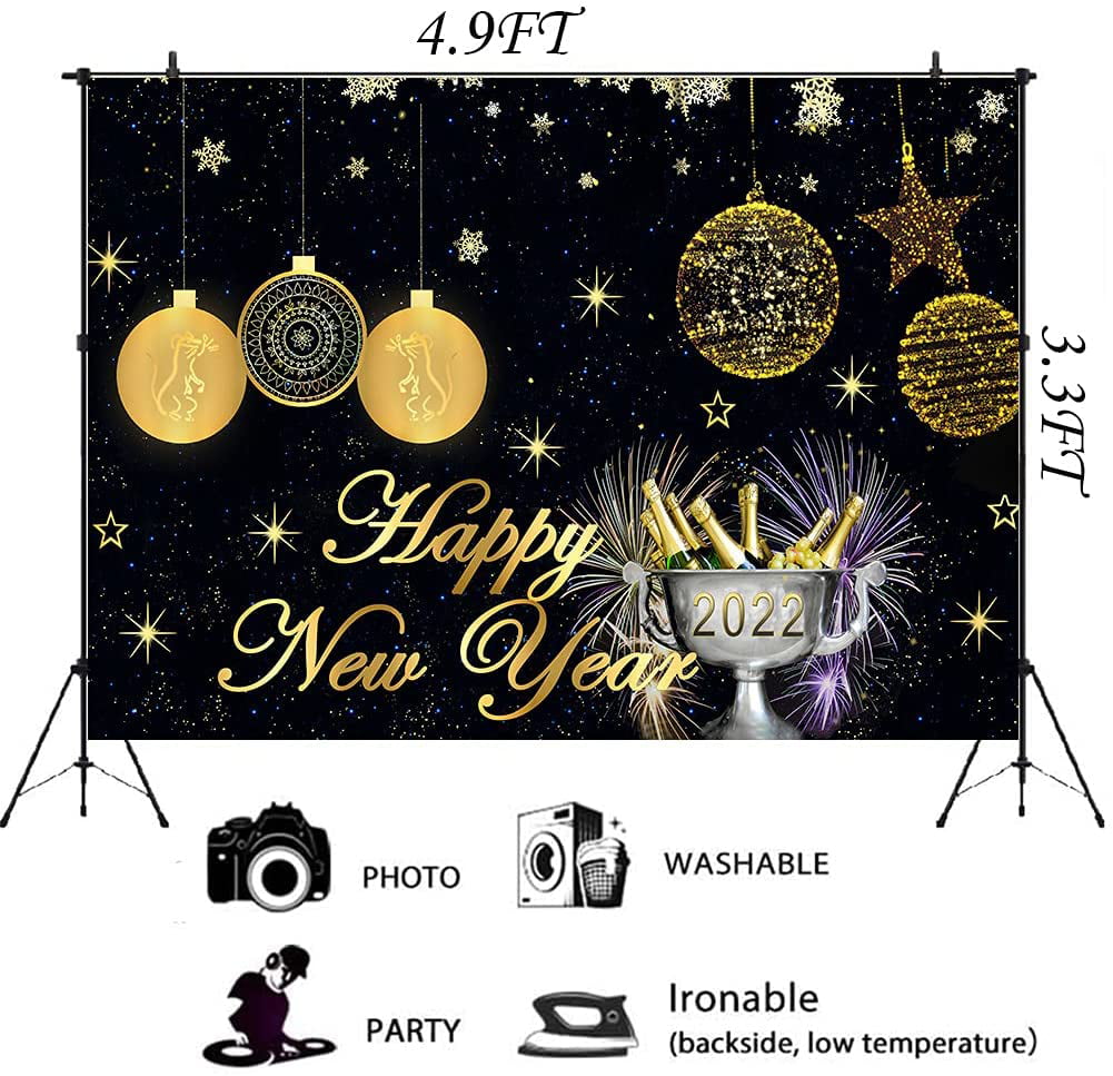 HAPPY New Year 2019 Holiday Outdoor Champagne Party Decor Heavy Duty Vinyl Sign 