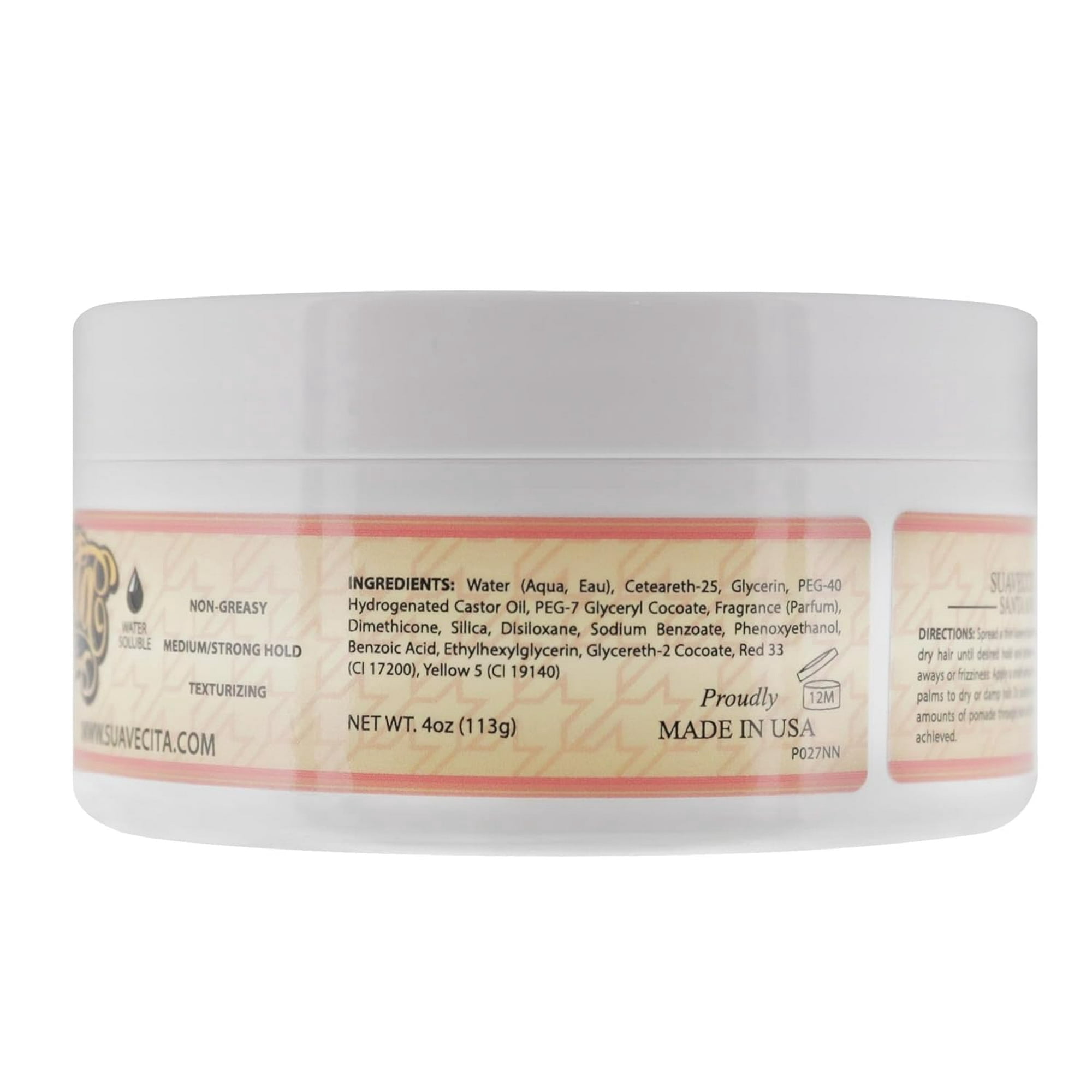 Suavecita Pomade for Women. Original Hold, 2.3 oz