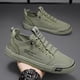 thumbnail image 4 of Zapatos de lona transpirables para hombre, zapatillas planas cómodas, informales, Color verde, a la moda, 4 of 5