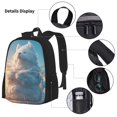 thumbnail image 3 of Pofeuu Cute Cloud Cat Print Backpack Travel Backpacks With Lunch Bag Pencil Bag Set 3 pcs Set Cartoon Backpack, 3 of 7