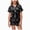 H172-Black, variant on TOWED22 Halloween Pjs Girl Fall Button Up 2 Piece Pajama Sets Cute Lounge Short Sleeve Pajamas With Shorts,12-13 Y