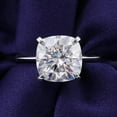 thumbnail image 2 of solitaire jewels 3CT Cushion Moissanite Solitaire Engagement Ring For Women, 14K Rose Gold, 2 of 6