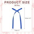 thumbnail image 2 of Uxcell 50 Pcs Bow Cake Bowknot Decorations, 3x5.7 Inch Satin Bowknot for Cake Dessert Craft DIY, Dark Blue, 2 of 5