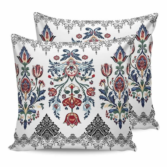 Outdoor Pillow Covers Pack of 2, Vintage Bohemian Geometric Stripes Waterproof Throw Pillowcase Cushion Cases, Abstract Ethnic Tribe Decorative Pillow Cover for Couch Sofa Home Bed Patio