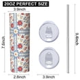 thumbnail image 3 of Pioneer Flower Floral Print Pattern 20oz Skinny Tumbler with Straw & Lid, Double Wall Vacuum Insulated Cup, Leak-Proof, Cup Holder Friendly, Hot 6H Cold 12H, 3 of 6