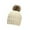 Beige, variant on Besolor Toddler Kids Winter Beanie Hat, Children's Cute Warm Knit Thick Cap with Pom Pom for Boys Girls 4-12 Years