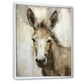 thumbnail image 2 of Designart "Refined Donkey Portraiture" Animal Donkey Floater Framed Canvas Wall Art, 2 of 5