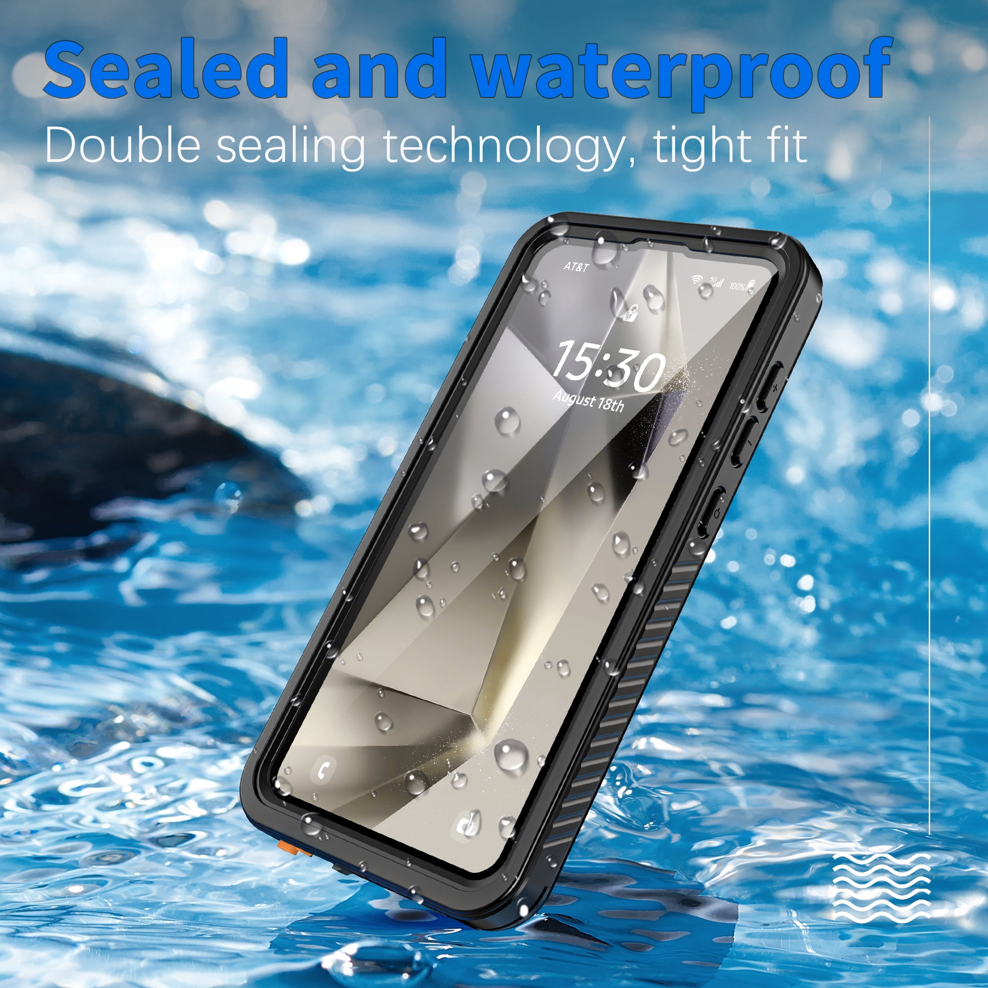 Casetego Magnetic Case for Samsung Galaxy S25 Plus,IP68 Waterproof Case,Built-in 9H Screen Protector & Camera Protector [Compatible with MagSafe] [Military Dustproof] Full Body Shockproof Phone Cover