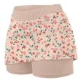 thumbnail image 3 of LEBONYARD Golf Skorts for Ladies,Women Solid Color Bottom Pants Floral Skirt Hem Medium Waist Skirt Pants Sports Shorts Bottom Skirt Pants Shorts Pink S, 3 of 5