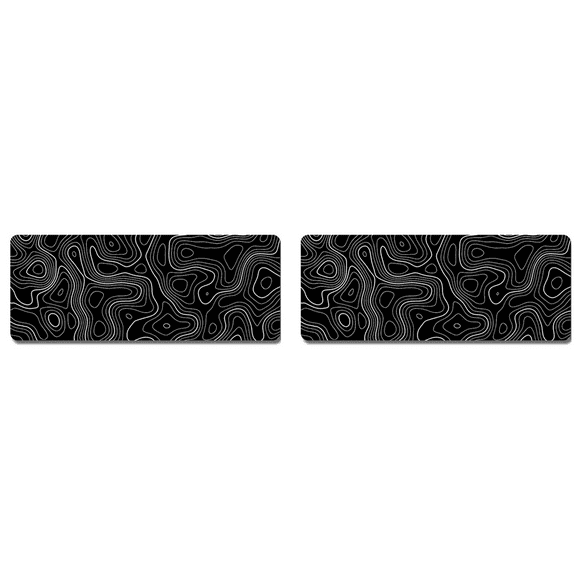 2X Topographic Contour Extended Big Mouse Pad Computer Keyboard Mouse Mat Mousepad with 3mm Non-Slip Base