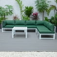 thumbnail image 4 of Maykoosh Baroque Brilliance 7-Piece Patio Sectional And Coffee Table Set White Aluminum With Cushions, 4 of 5