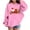 Pink, variant on Lorytime Christmas Hoodies for Boys Unisex Santa Claus Sweatshirt Long Sleeve Pullover Drop Shoulder Cute Tops Black
