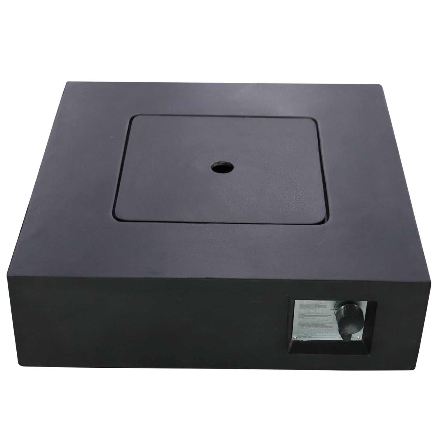 E-Western Fiber Reinforced Concrete Propane Gas Fire Pit Table for Outdoor Heating Charcoal, 31 Inch, Charcoal