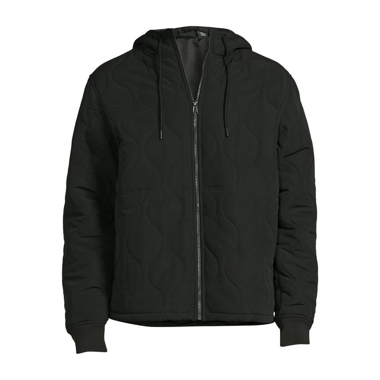 Cozy black faux fur zipper jacket with white LV monograms