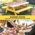 thumbnail image 6 of Red Valentine's Day Table Cloths for 8 Foot Rectangle Tables, Love Heart Modern Art Watercolor Patio Waterproof Elastic Fitted Tablecloths, Washable Rectangular Table Cover for Camping, 6 of 8