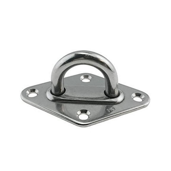 US STAINLESS Stainless Steel 316 Diamond Pad Eye 5/16" 8mm (80mm x 50mm) Marine Grade