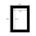 thumbnail image 3 of Black Suede Acid Free 12x16 Picture Frame Mats with White Core Bevel Cut for 8x10 Pictures - Fits, 3 of 3