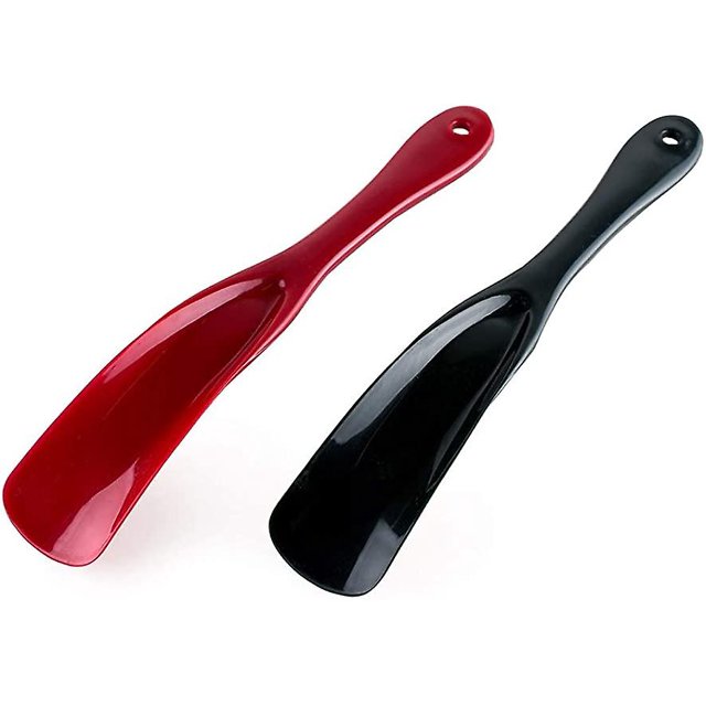 2 tacos de plástico para zapatos (negros y rojos) adecuados para hombres, mujeres, niños y ancianos.