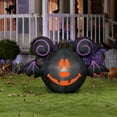thumbnail image 2 of Gemmy Airblown Inflatable Mickey Mouse as Jack O' Lantern Bat, 3 ft Tall, Black, 2 of 4