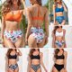 thumbnail image 5 of Traje de baño Traje de baño de dos piezas para mujer Conjunto de bikini con estampado floral de leopardo Trajes de baño Trajes de baño, 5 of 7