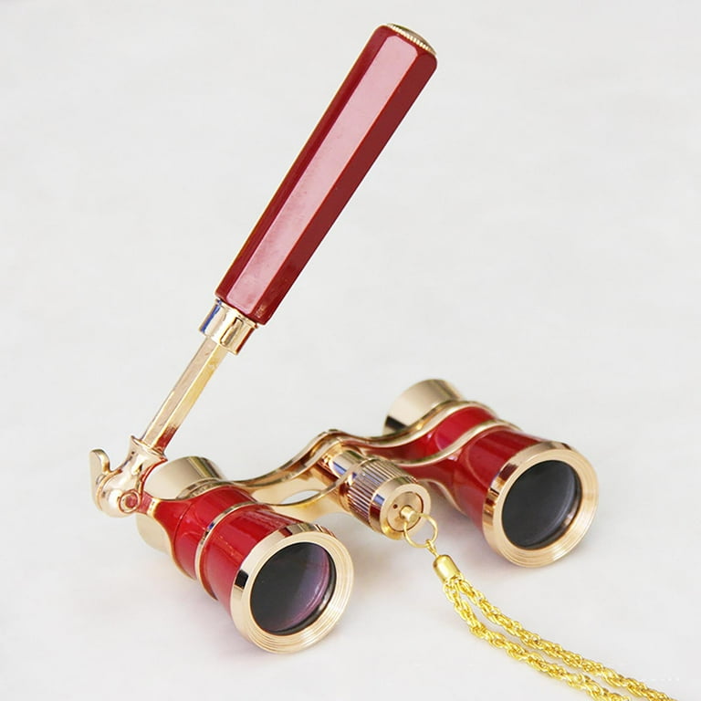 Opera Glasses 3X25 All Metal White Plated Night Vision Binoculars