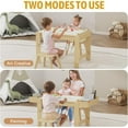thumbnail image 2 of Kids Art Table and Chair Set, Kids Craft Table with Storage, Toddler Activity Play Desk and 2 Chairs Set,Wooden Art Drawing Desk with Paper Roll for Children Painting, Learning,Reading,Eating, 2 of 8