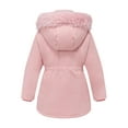 thumbnail image 3 of Aideaone Girls Winter Coats Heavyweight Kids Outerwear Warm Parka Puffer Jacket with Hood Pink 5-12Y, 3 of 9