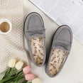thumbnail image 3 of ULTRAIDEAS Women's Suede Moccasin Slippers House Shoes Slip On, 3 of 4