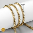 thumbnail image 5 of Infinique Creations - 18k Gold Plated Stainless Steel Round Box Chain Bracelet Necklace 1.5-5mm 7"-38", 5 of 7