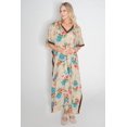 thumbnail image 5 of Miss Lavish London Women Kaftans Dresses, Brown, M, 5 of 6