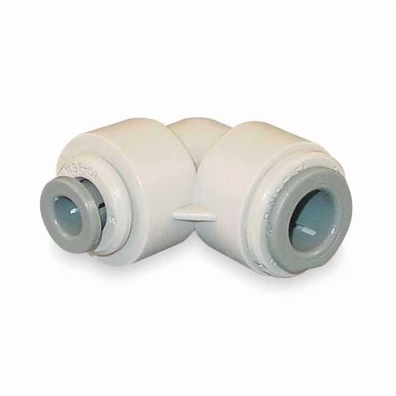 Push-Fit Elbow Fitting, 3/8 in x 1/4 in Tube Size, Acetal, Gray, 10 PK