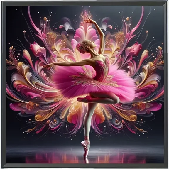 DIY Diamond Painting Kits for Adults Ballet Dancer Design 5D Diamond Art Kits, Full Drill Diamond Painting Kits, Gem Arts and Crafts for Beginner Home Wall Decor